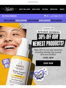 Calling My Kiehl’s Rewards Members: 30% OFF Just For You!