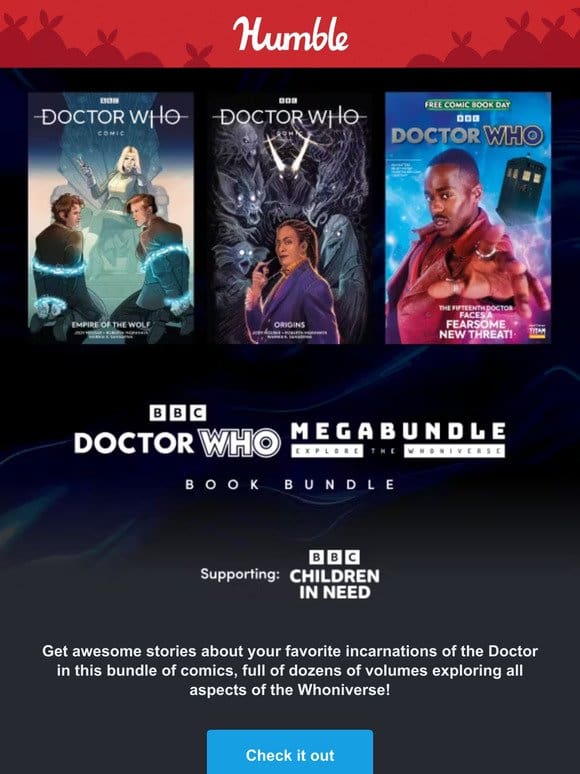 Calling all Whovians: this bundle is packed with dozens of Doctor Who comics!
