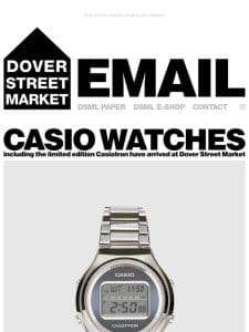 Casio watches have arrived at Dover Street Market and on the DSML E-SHOP