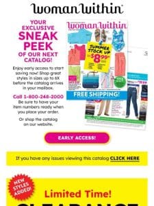Catalog Shopper， This Is For You! From $8.99 Summer Stock Up!