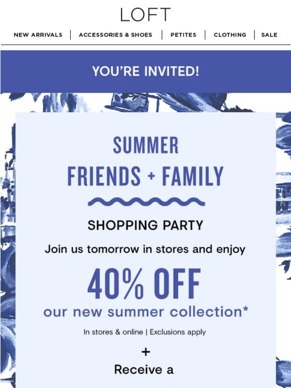 Celebrate FRIENDS + FAMILY in stores with a FREE gift