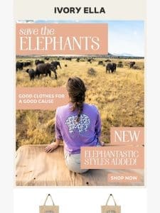 Celebrating Nine Years Of Saving Elephants! Shop Our Newest Collection Now! ???