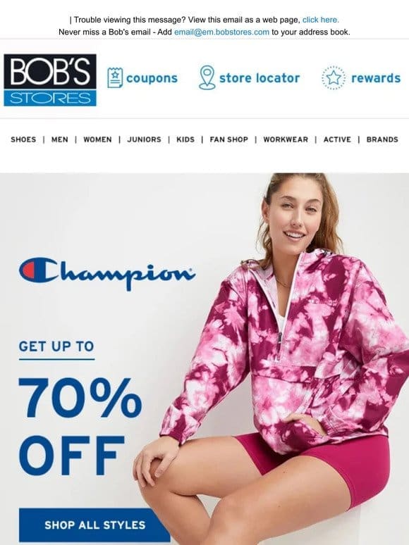 Champion: Get Up to 70% OFF