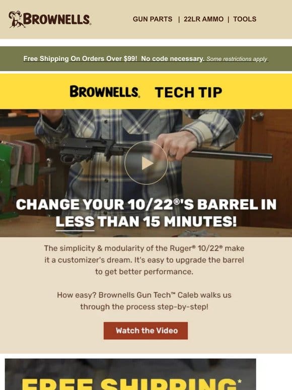 Change your 10/22 barrel in LESS than 15 minutes