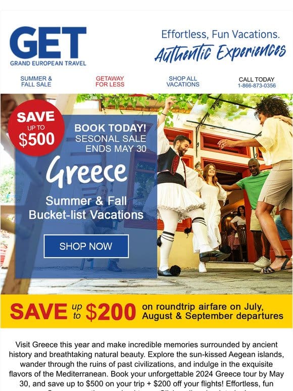 Check Greece off your list this year!