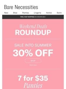 Check It Out: Sale Into Summer With 30% Off + A FREE Bra