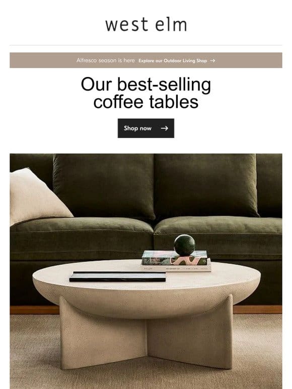 Check out our best-selling coffee tables