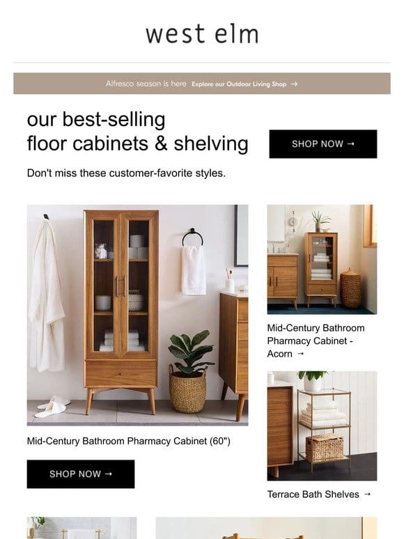 Check out our best-selling floor cabinets & shelving