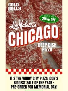 Chicago Deep Dish Pizza SALE!