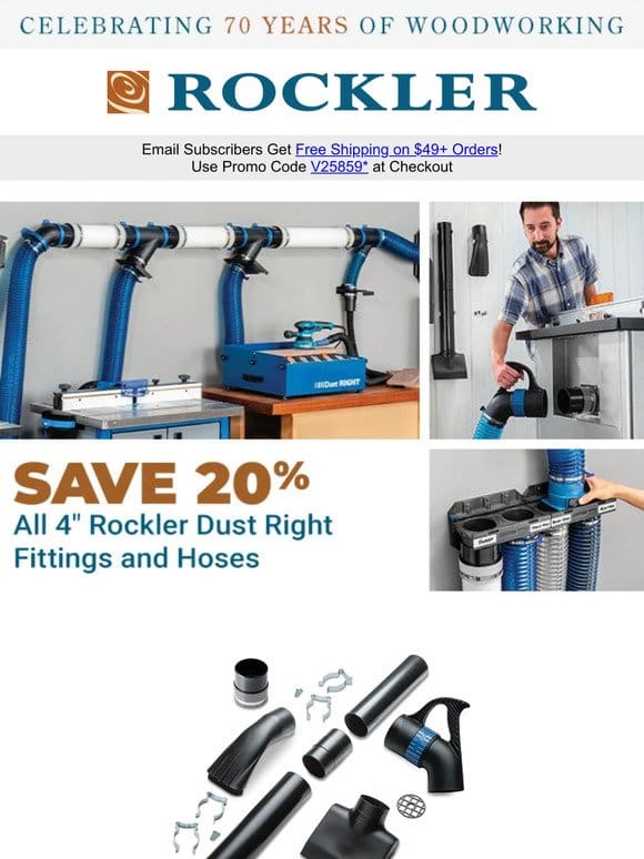 Clear the Air: Get 20% Off Dust Right 4″ Hose & Fittings Now!