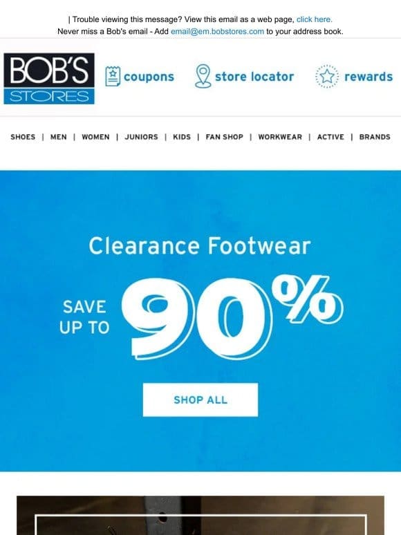 Clearance Footwear， Shop by SIZE & Save up to 90%