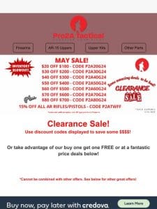 Clearance Sale – AR-15 Uppers， Kits， Parts on Sale