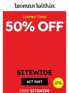 Click Quick: HALF off with code: SITEWIDE