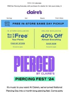 Come visit in-store for Piercing Fest ’24!