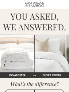 Comforter vs. Duvet Cover  ️