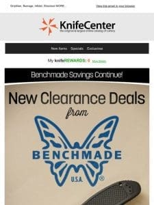 Continues: New Benchmade Clearance Deals!