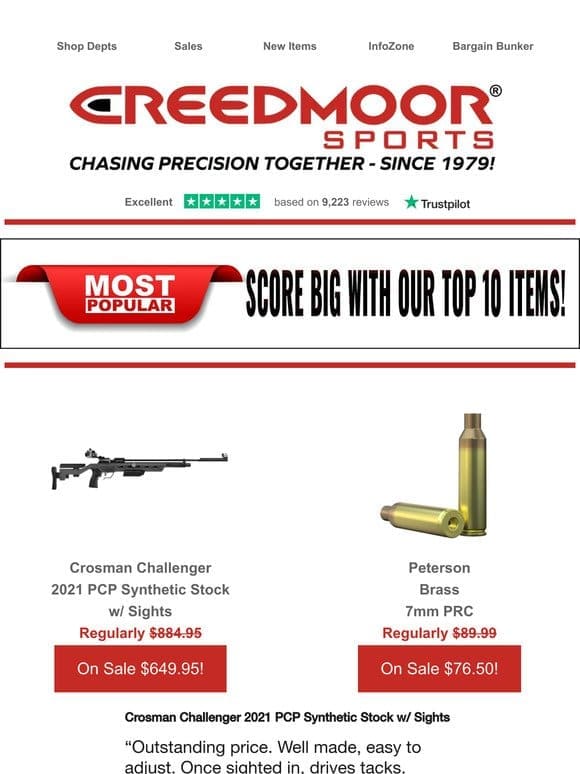 Creedmoor Sports – Most Wanted Products Of April!