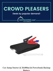 Crowd Pleasers – 53% OFF Car Jump Starter & 20，000mAh Powerbank Backup Battery