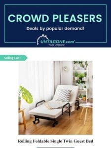 Crowd Pleasers – 64% OFF Rolling Foldable Single Twin Guest Bed