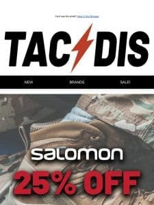 DON’T FORGET…25% OFF SALOMON FORCES