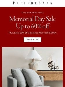 DON’T MISS Memorial Day deals up to 60% off