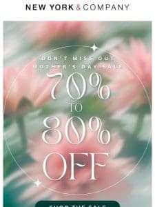 DON’T MISS OUT! 70%-80% OFF WON’T LAST LONG!⏳