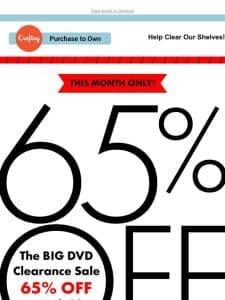 DON’T MISS THIS: DVD Clearance Deals are 65% Off