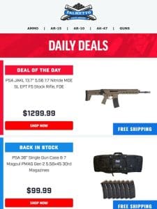 Deal of the Day! | PSA Jakl 5.56 MOE EPT F5 Stock Rifle $1，299.99 Shipped!