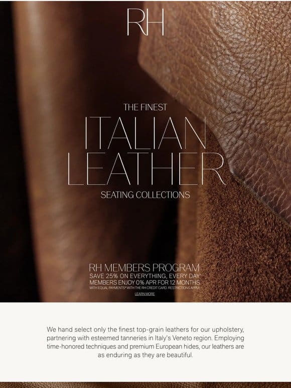 Discover the Finest Italian Leather Seating Collections