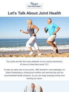 Discover the secret to happy， healthy joints!
