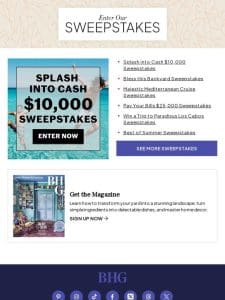 Dive into Summer & Enter to WIN $10，000!