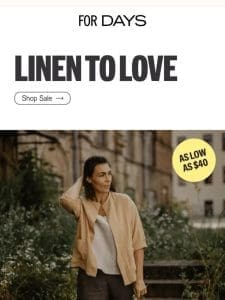 Don’t Miss! Amour Linen Now On Sale