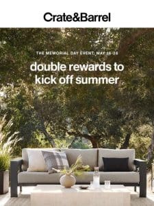 Double Rewards starts NOW! Kick off summer right →