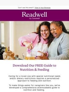 Download Our Guide to Nutrition & Feeding