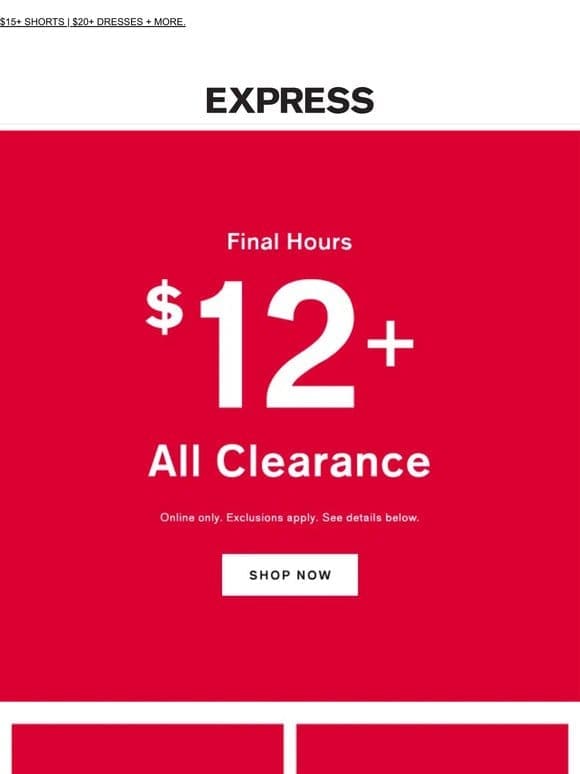 ENDS @ MIDNIGHT! Clearance from $12 online