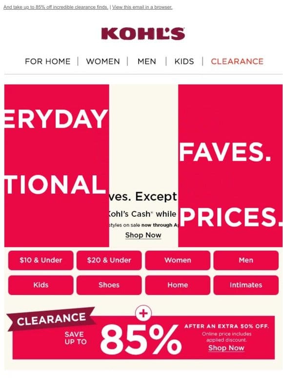 ENDS SOON: Epic Deals + Kohl’s Cash are going， going …