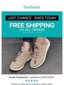 ENDS TODAY! Free Shipping on All Footwear