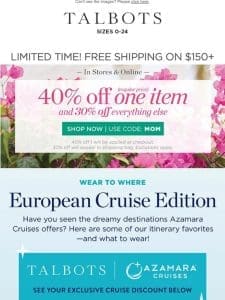 EXCLUSIVE 10% off CRUISES + What to Wear