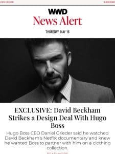 EXCLUSIVE: David Beckham Strikes a Design Deal With Hugo Boss