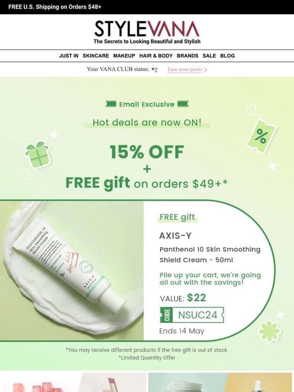 EXTRA 15% OFF + a FREE Gift!