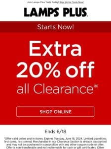EXTRA 20% Off Clearance – Limited Time