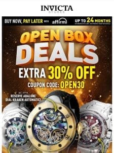 EXTRA 30% OFF Open Box DEALS❗Coupon: OPEN30