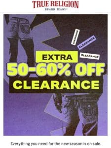 EXTRA 50-60% OFF CLEARANCE?!