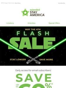 Early access to flash sale!