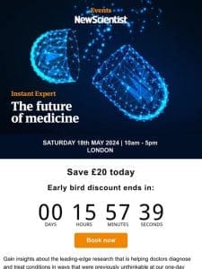 Early bird discount ends today | The Future of Medicine
