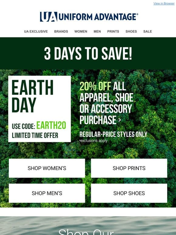 Earth Day Cheers: Enjoy 20% off on your code