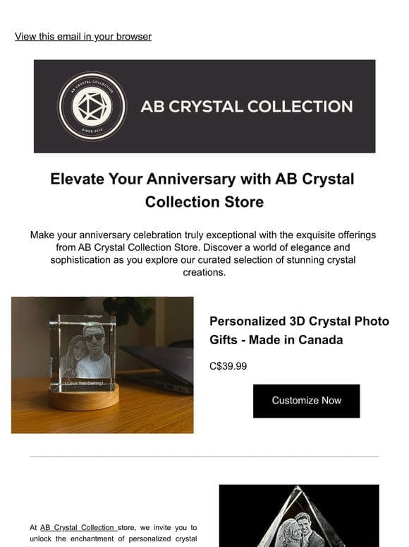 Elevate Your Anniversary with AB Crystal Collection Store