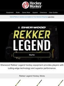 Elevate Your Game with Sherwood Rekker Legend Hockey Gear!