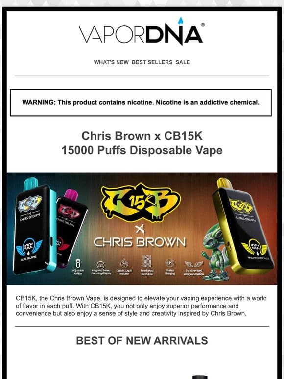 Elevate your vaping experience with Chris Brown Vape CB15K!
