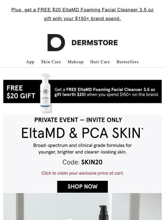 EltaMD and PCA SKIN: The 6-step routine at a VIP price